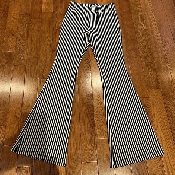 Fashionova  black and white Lined wide legs Pallazo pants Sz S - Picture 3 of 11